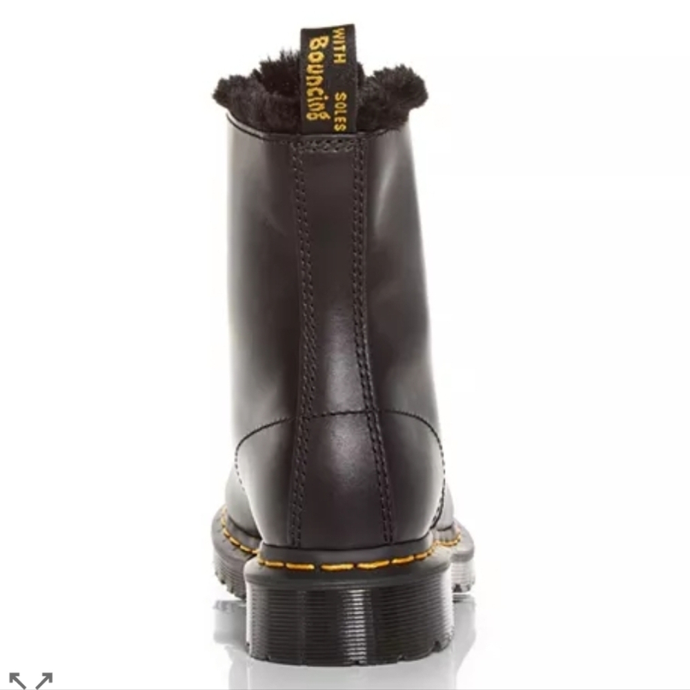 Dr. Martens Women's Serena Faux Fur Lined Black Learger Boots US Size 7 - Picture 3 of 16